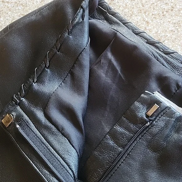 Cache Leather Pants Black Butter Soft Fully Lined Size 4 - Picture 6 of 15